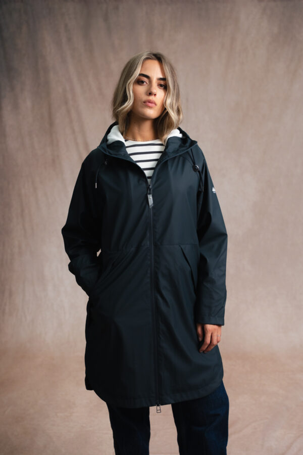 Ciré femme long doublé polaire Sienne – Marine