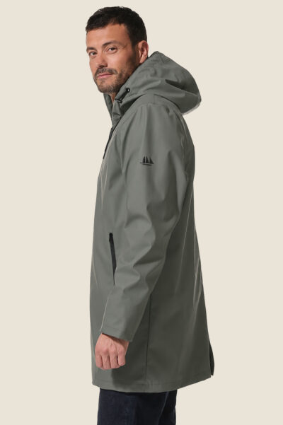 Ciré homme 3/4 zippé à capuche, avec manchons, Jules
