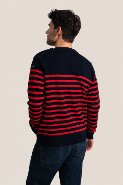 Pull homme en laine mérinos, col rond, Eugene