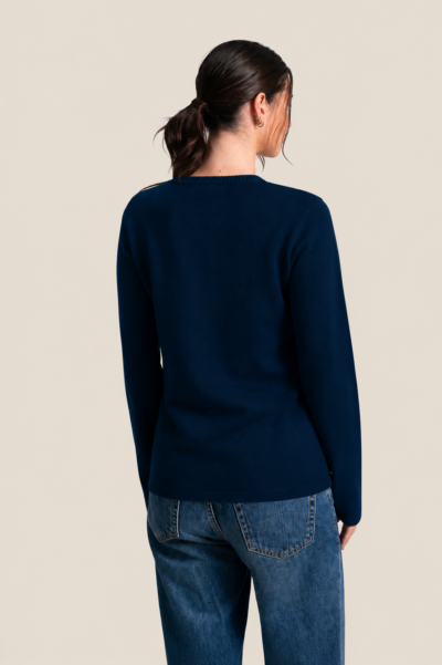 Pull femme col rond en maille mérinos Marthe