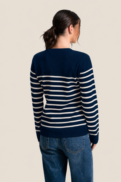 Pull femme col rond en maille mérinos Marthe