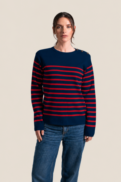 Pull femme col rond en maille mérinos Marthe
