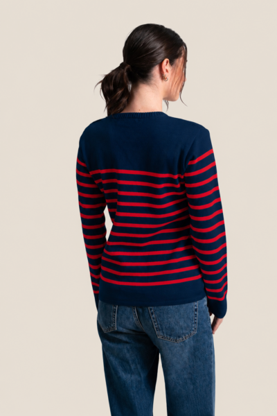 Pull femme col rond en maille mérinos Marthe