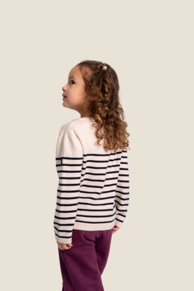 Pull fille boutons épaule