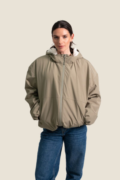 Veste femme zippé et capuche doublure sherpa