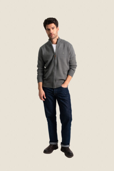 Gilet homme zippé col montant