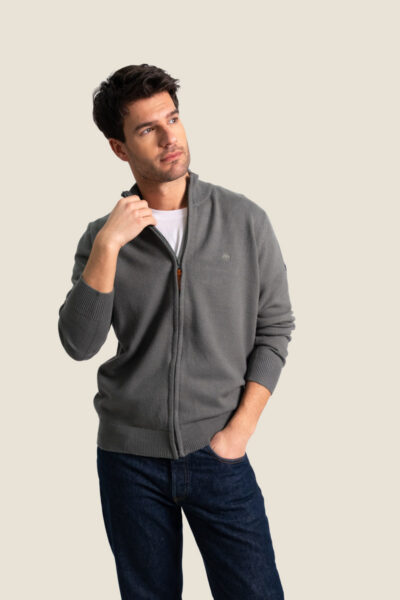 Gilet homme zippé col montant