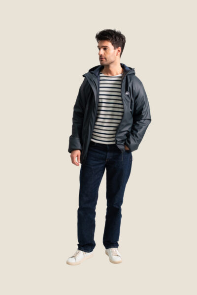 Ciré homme matelassé zippé capuche