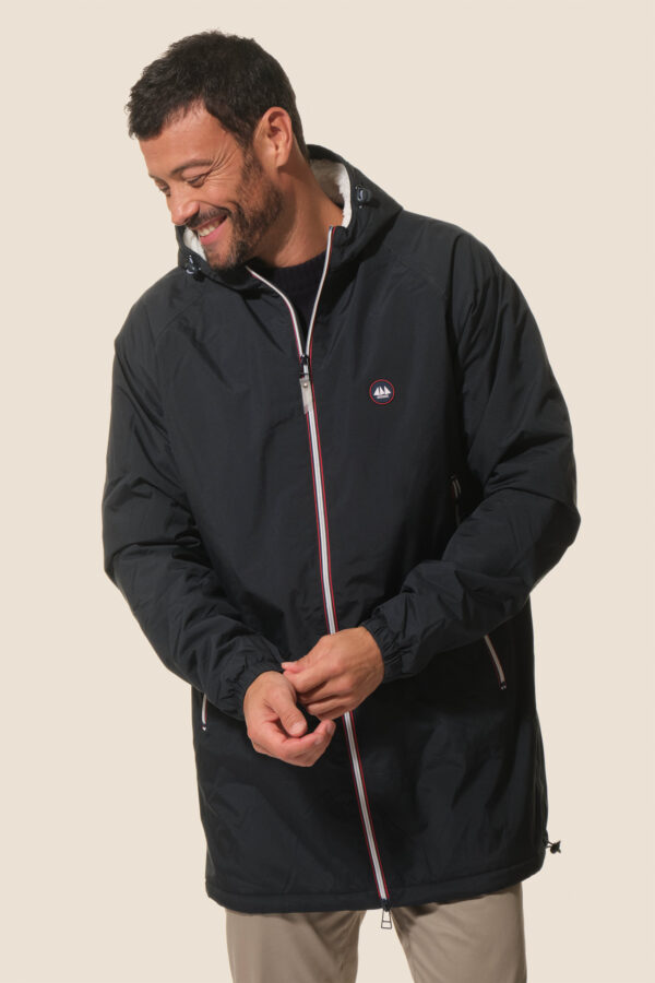 Coupe-vent homme doublé sherpa Pluton – Marine