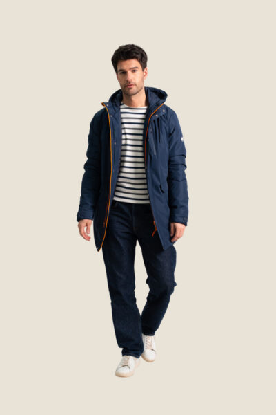 Parka homme imperméable coupe droite couture étanchées Enzo