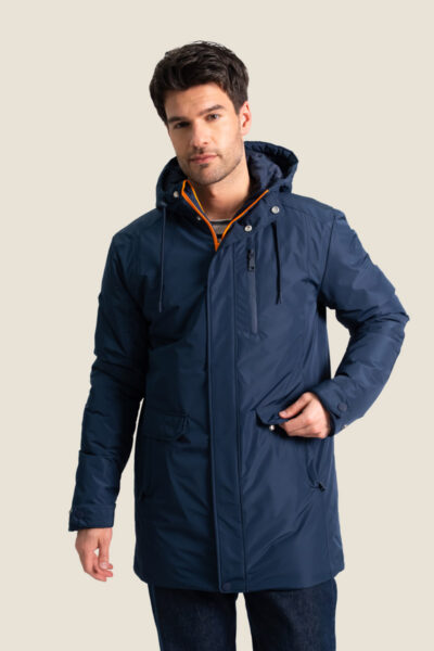 Parka homme imperméable coupe droite couture étanchées Enzo