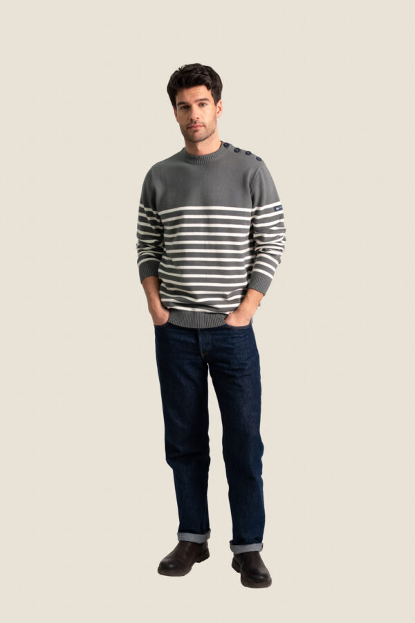 Pull marin homme James – Amande/Ecru
