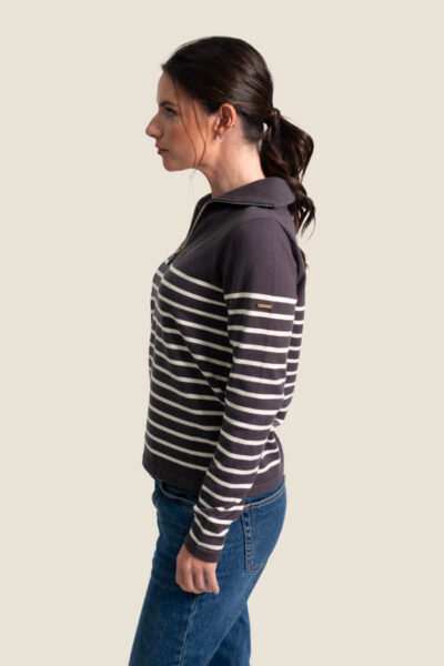 Pull femme col camionneur zippé Nyssa